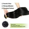 28 Inch Long I Tip Hair Extensions Human Hair Natural Black I tip Virgin Hair Extension Pre Bonded I Tip Hair Extensions for Party I tips for Women Tip Hair Extension Add Length 50G 50Strands view 4