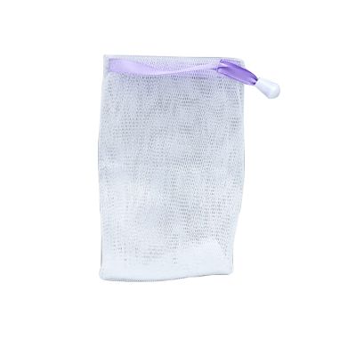 GYZOUKA Exfoliating Mesh Drawstring Bubble Foaming Net Soap Bag for Facial Body Cleaning Tool (Purple)