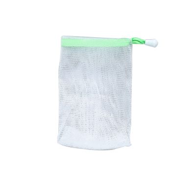 GYZOUKA Exfoliating Mesh Drawstring Bubble Foaming Net Soap Bag for Facial Body Cleaning Tool (Green)