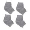 AUTSUPPL 2pairs Gel Heel Protector Socks Moisturizing Anti-Crack Ankle Socks for Men Women Breathable Exfoliating Effect Night Wear Grey view 1