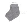 AUTSUPPL 2pairs Gel Heel Protector Socks Moisturizing Anti-Crack Ankle Socks for Men Women Breathable Exfoliating Effect Night Wear Grey view 2