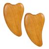 2pcs Wooden Gua Scraping Board for Facial Care Natural Wood Massage Tool for Muscle Relief and Relaxation Lightweight and Travel-Friendly view 1