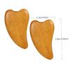 2pcs Wooden Gua Scraping Board for Facial Care Natural Wood Massage Tool for Muscle Relief and Relaxation Lightweight and Travel-Friendly view 2