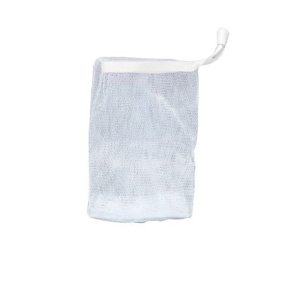 GYZOUKA Exfoliating Mesh Drawstring Bubble Foaming Net Soap Bag for Facial Body Cleaning Tool (White)