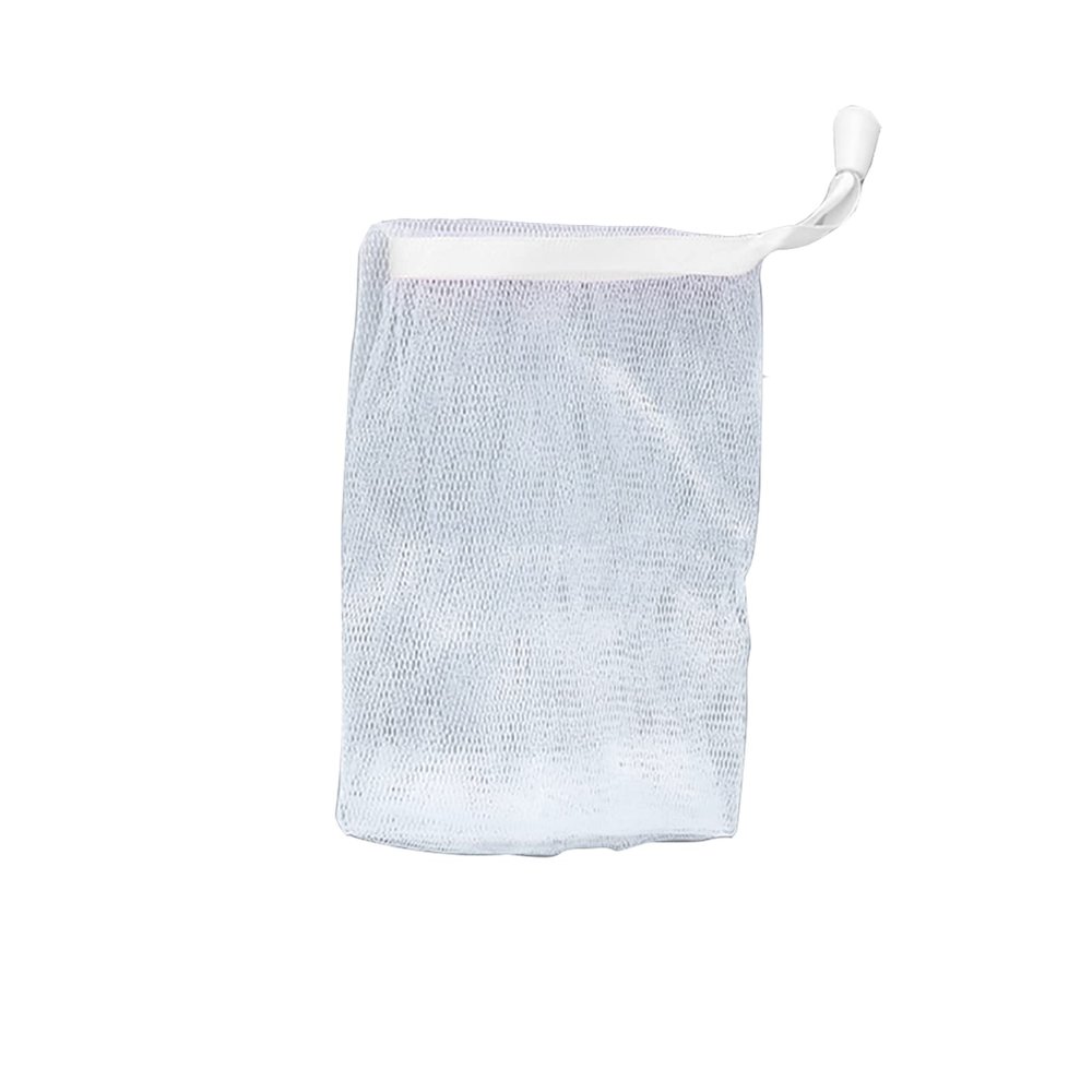 GYZOUKA Exfoliating Mesh Drawstring Bubble Foaming Net Soap Bag for Facial Body Cleaning Tool (White)