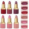6 Pcs Glitter Lipstick Brown Nude Pink Purple Red Sets, Matte Shimmer Light to Dark for Women Long Lasting 24 Hours Lip Gloss, Sparkling Shiny Waterproof Lip Stick Color Lip Stain labiales Makeup Gift view 1