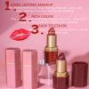 6 Pcs Glitter Lipstick Brown Nude Pink Purple Red Sets, Matte Shimmer Light to Dark for Women Long Lasting 24 Hours Lip Gloss, Sparkling Shiny Waterproof Lip Stick Color Lip Stain labiales Makeup Gift view 4