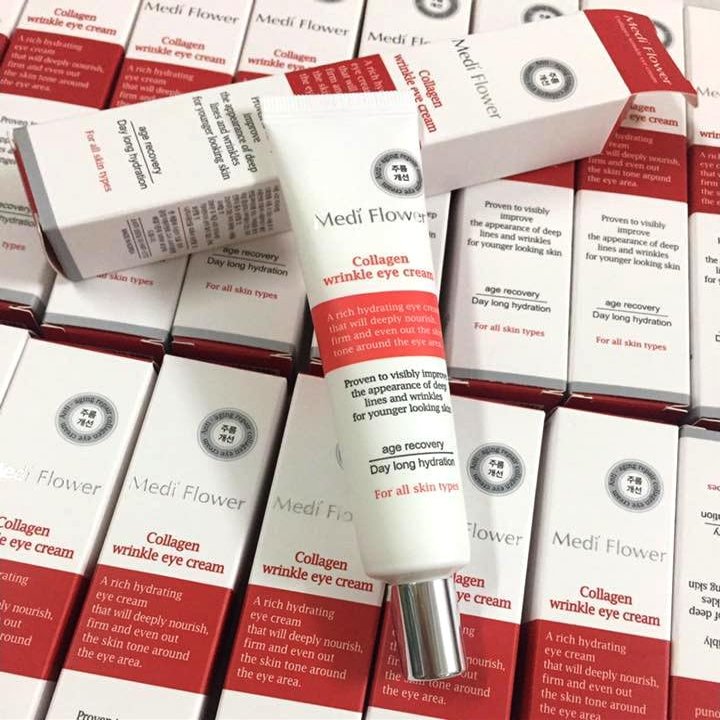 3W Clinic MediFlower/Collagen Wrinkle Eye Cream 40ml X 1EA /Long hydration/Korea-Beauty/Korea Made