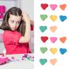 100pcs Mini Claw Clips Heart Shape Tiny Cute Hairpin Hair Accessories Children Colorful Hair Clamps for Girls view 2
