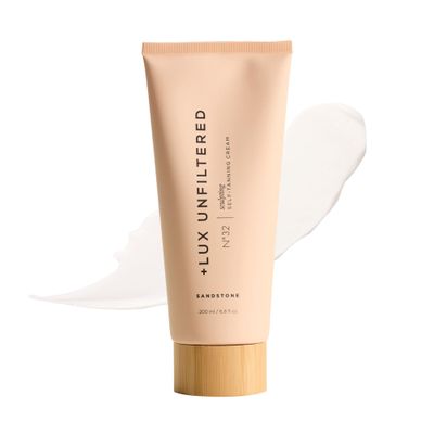 + Lux Unfiltered N32 Body Sculpting Gradual Tanning Lotion - Self Tanner Firming Body Lotion with Peptides and Caffeine - Firms & Tones Skin - Vegan & Cruelty-Free Sunless Tanner - Sandstone