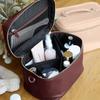 Leatherology Bordeaux XL Train Case  Full-Grain Leather Cosmetic Organizer with Spacious Interior, Removable Dividers, Water-Resistant Lining & D-Rings for Strap view 2
