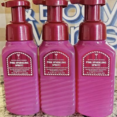 3 Pink Sparkling Spritz Gentle Foaming Hand Soap Bath. & Body 8.75 fl oz