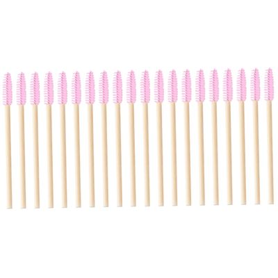 TOGEVAL 20pcs Bamboo Handle Eyebrow Brush Combs Lash Brush for Eyelash Extensions