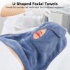DIMEGON 12 PCS U-Shaped Facial Towels, Split Design, Soft Esthetician Towel, Facial Stem Massage Cleansing Towel, Coral Fleece Face Cloth for Beauty Salons, Skin Care, SPA Centers view 2
