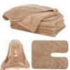 DIMEGON 12 PCS U-Shaped Facial Towels, Split Design, Soft Esthetician Towel, Facial Stem Massage Cleansing Towel, Coral Fleece Face Cloth for Beauty Salons, Skin Care, SPA Centers view 1
