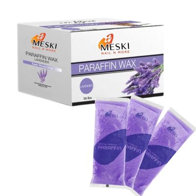 MESKINAIL Paraffin Wax Refill, 6 Packs of Paraffin Bath Wax for Hands and Feet - Relieves Stiff Muscles and Arthritic Pain, Deeply Moisturizes and Protects Skin (Scent Lavender)