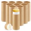 10 Pcs 75g/2.5oz Paperboard Deodorant Tubes Refillable Cardboard Tubes Empty Solid Perfume Container Lotion Sticks Jars for DIY Cosmetic Samples Deodorant - Brown view 1