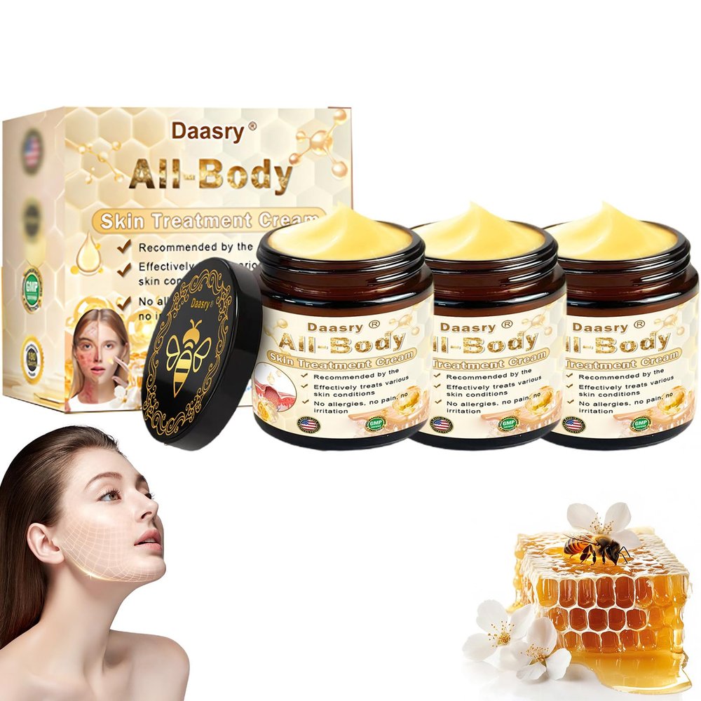 All Body Skin Treatment Cream, Bee Venom Skin Treatment Cream, Bee Venom All-in-One Cream-50g, for All Skin Types (3 Bottle)
