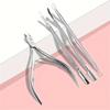 4pcs Cuticle Nipper Set  Stainless Steel Nail Trimmer Kit with Ingrown Toenail Remover, Cuticle Pusher, Polish Scraper, Manicure Pedicure Tools for Home & Salon, Anti-Rust, Ergonomic Grip (Pink) view 3