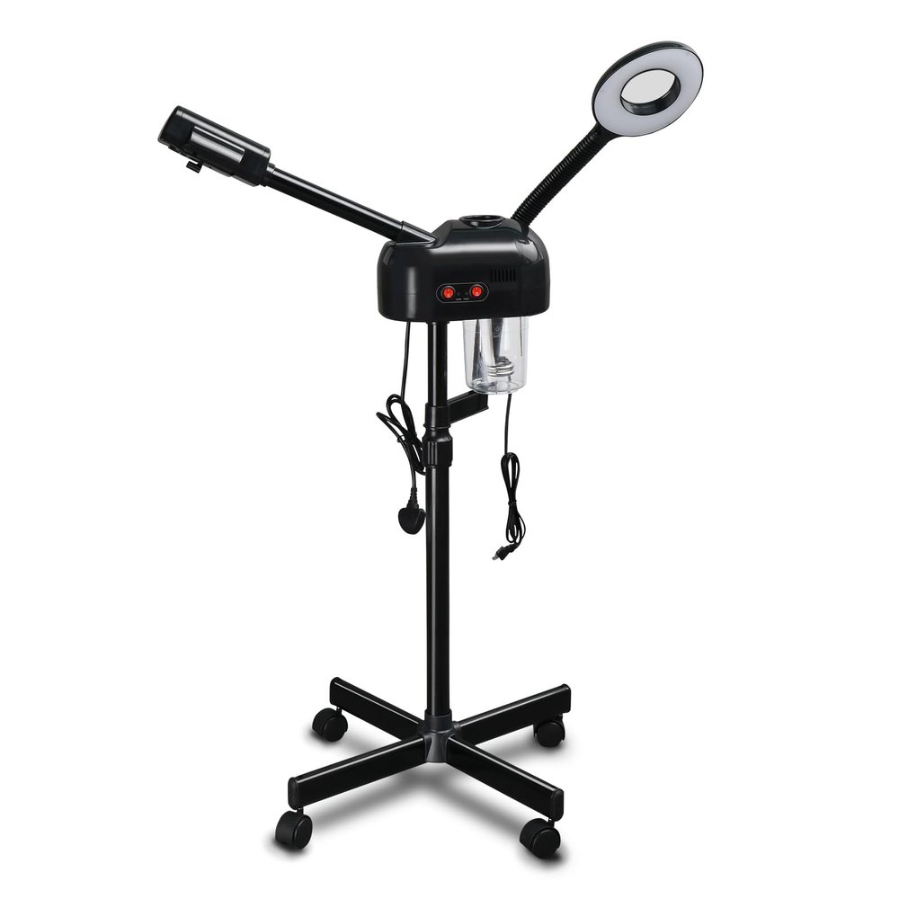 2 in 1 Professional Facial Steamer with 5X Magnification Lamp & Touch Screen, Esthetician Steamer Humidifier Face Spa Mist Steam for Home Beauty Salon, Personal Skin Care Deep Cleaning
