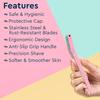 Razor for Women | for Instant, Safe & Painless Facial Hair Removal | Dermaplaning Tool for Sensitive Skin | Razor for Upper Lips, Face, Eyebrows, Chin, Forehead, Sideburns | Non-Foldable view 4