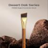 Desert Oak Series Angled Foundation Brush - 20mm Thin Contour Head for Cream/Stick Foundation, Precision Buffing & Detailing, Bubinga Handle & Brass Ferrule (CM 185) view 2
