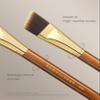 Desert Oak Series Angled Foundation Brush - 20mm Thin Contour Head for Cream/Stick Foundation, Precision Buffing & Detailing, Bubinga Handle & Brass Ferrule (CM 185) view 4