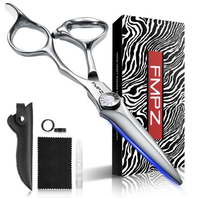 FMPZ 5.5" Hair Cutting Scissors Professional Barber Scissors, Hair Cutting Shears with 440C Steel - 60HRC Hardness Extremely Sharp with Ergonomic for Salon & Home Use (5.5'' Professional Hair Shears)