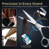 FMPZ 5.5" Hair Cutting Scissors Professional Barber Scissors, Hair Cutting Shears with 440C Steel - 60HRC Hardness Extremely Sharp with Ergonomic for Salon & Home Use (5.5'' Professional Hair Shears) view 3