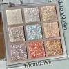 9-Color Glitter Eyeshadow Palette, Pearlescent Sparkle, Shimmery Makeup, Portable Design (DKL-901-21) view 3