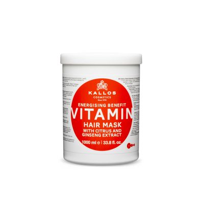 Kallos KJMN Vitamin Energising Hair Mask with ginseng extract and avocado oil 1000 ml - 33,81 Fl Oz