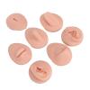 Akozon Body Piercing Practice Model Silicone Set - Ear, Eye, Nose, Mouth, Tongue & Belly Button Simulation for Novice Piercers (Light Beige) view 1