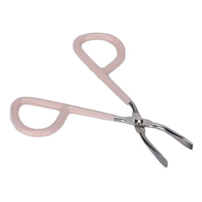 Akozon Y0309 Stainless Steel Eyebrow Tweezers with Grinding Handle - Precision Hair Removal Clip for Eyebrows and Beards