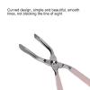 Akozon Y0309 Stainless Steel Eyebrow Tweezers with Grinding Handle - Precision Hair Removal Clip for Eyebrows and Beards view 3