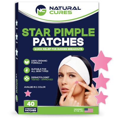 Star Pimple Patches for Face - Hydrocolloid Acne Patches - Extra Strength Acne Dot, Zit, Blemish & Dark Spot Treatment - Colorful Star Stickers for Forehead, Chin, Nose, 3 Sizes (S, M, L) (40 Count)