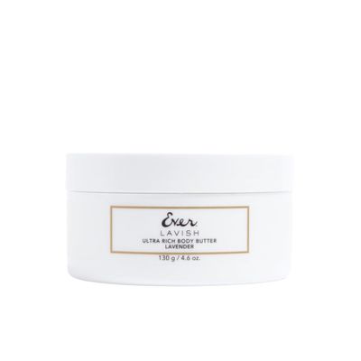 EVER Lavish Ultra Rich Body Butter  Lavender Scented Antioxidant & Vitamin-Infused Moisturizing Cream for Softer, Smoother Skin, 4.6 oz