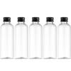 50PCS Empty Clear Plastic Sample Bottles with Aluminium Screw Cap Tiny Jars Cosmetic Container Travel Refillable Bottle 5 ml-500 ml (black lid,100ml) view 1