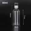 50PCS Empty Clear Plastic Sample Bottles with Aluminium Screw Cap Tiny Jars Cosmetic Container Travel Refillable Bottle 5 ml-500 ml (black lid,100ml) view 2