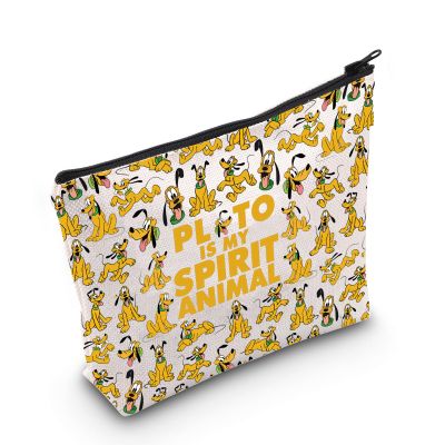 WZMPA Pluto Dog Makeup Bag Pluto Fans Gift Pluto Is My Spirit Animal Zipper Pouch Bag Pluto Dog Merchandise (Pluto Spirit)