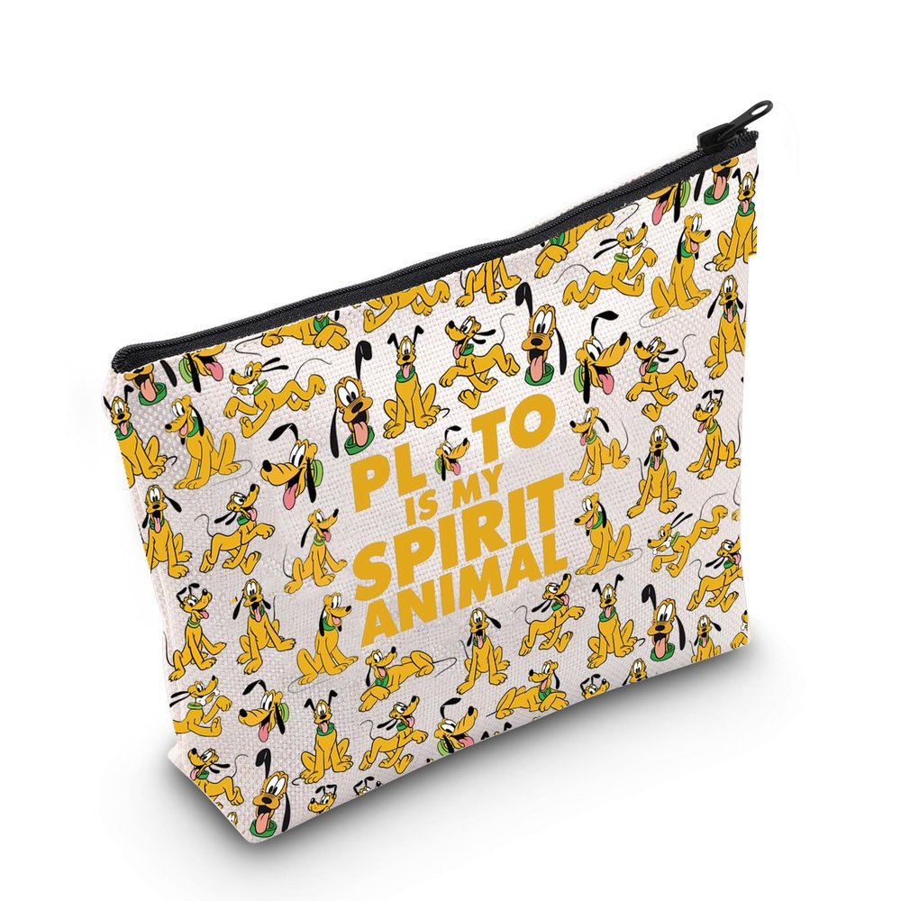 WZMPA Pluto Dog Makeup Bag Pluto Fans Gift Pluto Is My Spirit Animal Zipper Pouch Bag Pluto Dog Merchandise (Pluto Spirit)