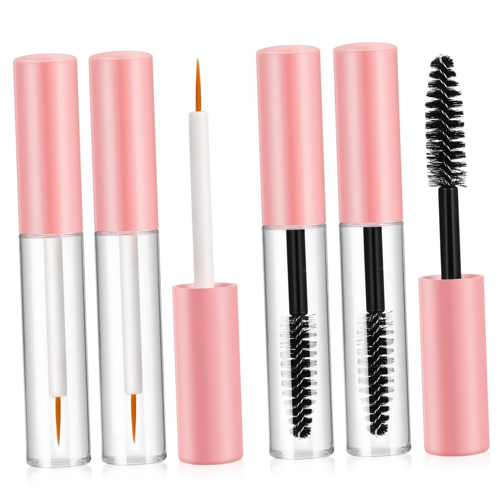Healeved 6pcs Empty Mascara Tube Eyeliner Wands Refillable Makeup Containers for Lashes Travel Size Leak Proof Portable