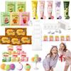 35 Pcs Spa Party Supplies for 5  Spa Gifts for Women, Girls & Kids | Spa Set with Eye & Face Masks, Lip Balm, Hand Cream, Bath Bombs, Towels & Gift Bags | Spa Kit for Birthdays, Sleepovers, Spa Days view 1