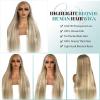 Munx Ombre Lace Front Wig Thick 180% Density 13x6 Lace Front Wigs Real Human Hair Pre Plucked Colored Highlight Glueless Human Hair Wigs HD Transparent Virgin Hair Lace Frontal Wigs 18 Inch view 2