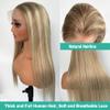 Munx Ombre Lace Front Wig Thick 180% Density 13x6 Lace Front Wigs Real Human Hair Pre Plucked Colored Highlight Glueless Human Hair Wigs HD Transparent Virgin Hair Lace Frontal Wigs 18 Inch view 4