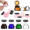 20PCS 15g/30g/50g Glass Cosmetic Jars with Inner Liner, Round Empty Travel Refillable Bottles for Body Skincare Lotion, Cosmetic Samples & DIY Beauty Tools Accessories (30g,Pink) view 3