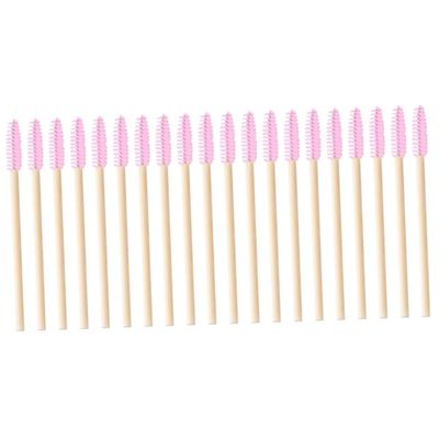 20pcs Bamboo Eyebrow Brushes with Portable Design for Makeup and Eyelash Curling for Cosmetic Supplies and Brow Grooming