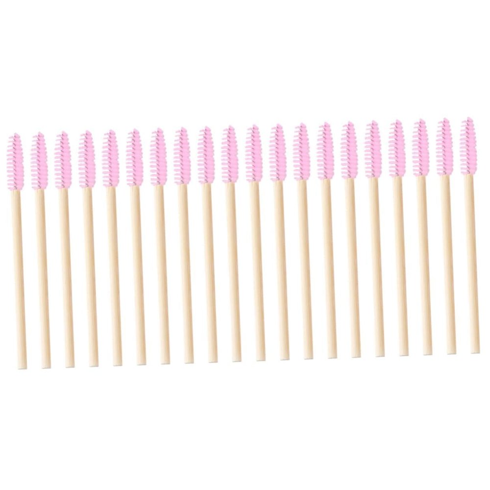 20pcs Bamboo Eyebrow Brushes with Portable Design for Makeup and Eyelash Curling for Cosmetic Supplies and Brow Grooming
