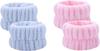 2 Pcs Spa Face Washing Wristbands,Microfiber Wrist Towels Absorbent Facial Elastic Wristbands Makeup Wash Wrist Towels,Reusable Absorbent Stop Water Run Down Arms (Blue,Pink) view 1
