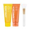 APRILSKIN Pore care & Glow Booster duo: Calendula Flower-Infused Facial Peel Off Mask, Carrotene IPMP 3-Min Quick Dry Pore Caring Clay Mask & Jelly Brush view 1