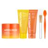 APRILSKIN Pore-fect skincare set: Carrotene IPMP Hydromelt Cleansing Balm, Calendula Flower-Infused Facial Peel Off Mask, Carrotene IPMP 3-Min Pore Caring Clay Mask with Brush | Stocking Stuffers view 1